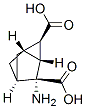 Tricyclo[2.2.1.02,6]heptane-1,3-dicarboxylic acid, 3-amino-, (1S,2R,3R,4S,6S)- (9CI) Struktur