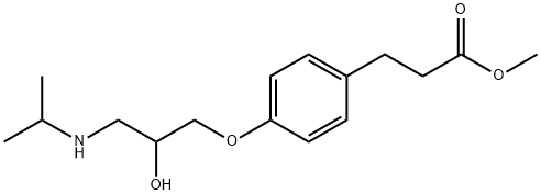 4-[2-ヒドロキシ-3-(イソプロピルアミノ)プロポキシ]ベンゼンプロパン酸メチル 化学構造式