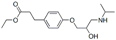 ethyl 3-[4-[2-hydroxy-3-(propan-2-ylamino)propoxy]phenyl]propanoate Struktur