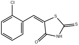 四氢噻唑-4-酮,5-(2-氯苯亚甲基)-2-硫代-, 81154-00-9, 结构式
