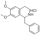 1-ベンジル-6,7-ジメトキシ-1,2,3,4-テトラヒドロイソキノリン塩酸塩 化学構造式