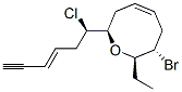 (2R,7S,8R)-2-[(1R,3E)-1-クロロ-5-ヘキシン-3-エニル]-7-ブロモ-8-エチル-1-オキサシクロオクタ-4-エン 化学構造式