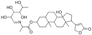 [14-hydroxy-10,13-dimethyl-17-(5-oxo-2H-furan-3-yl)-1,2,3,4,5,6,7,8,9, 11,12,15,16,17-tetradecahydrocyclopenta[a]phenanthren-3-yl] 2-(2,3,4,5 -tetrahydroxyhexylideneamino)propanoate Structure