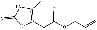 5-Oxazoleaceticacid,2,3-dihydro-4-methyl-2-thioxo-,2-propenylester(9CI) 化学構造式