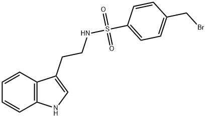 4-(bromomethyl)-N-[2-(1H-indol-3-yl)ethyl]benzenesulfonamide 结构式