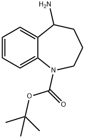 5-氨基-2,3,4,5-四氢苯并[B]氮杂-1-羧酸叔丁酯 结构式