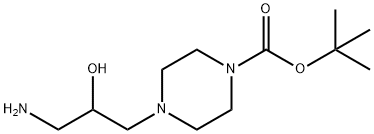 (+/-)-1-氨基-3-N-(4-BOC-哌嗪)-2-丙醇 结构式