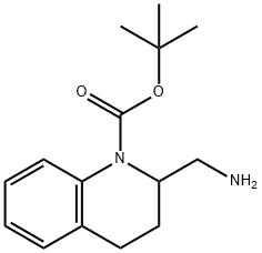 2-アミノメチル-1-N-BOC-1,2,3,4-テトラヒドロキノリン 化学構造式