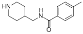 4-methyl-N-(piperidin-4-ylmethyl)benzamide Struktur