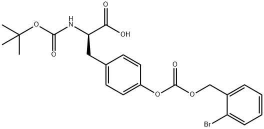 N-tert-Butyloxycarbonyl-O-(2-bromobenzyloxycarbonyl)-D-tyrosine Struktur
