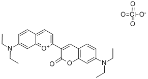 7-DIETHYLAMINO-2-(7-DIETHYLAMINO-2-OXOCHROMAN-3-YL)CHROMYLIUM PERCHLORATE Structure
