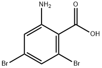 2-氨基-4,6-二溴苯甲酸, 81190-68-3, 结构式