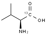 L-バリン (1-13C, 99%) 化学構造式