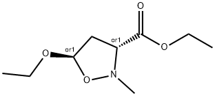 3-Isoxazolidinecarboxylicacid,5-ethoxy-2-methyl-,ethylester,trans-(9CI) Structure