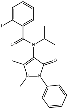 N-(1,5-dimethyl-3-oxo-2-phenyl-pyrazol-4-yl)-2-iodo-N-propan-2-yl-benz amide|