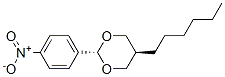 1,3-Dioxane, 5-hexyl-2-(4-nitrophenyl)-, trans- Struktur