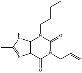 1-Allyl-3-butyl-8-methylxanthine Structure
