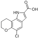1,7,8,9-Tetrahydro-5-chloropyrano(2,3-g)indole-2-carboxylic acid Struktur