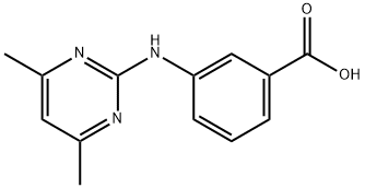 N-(4,6-ジメチルピリミジン-2-イル)-3-アミノ安息香酸 化学構造式