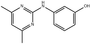 3-[(4,6-ジメチル-2-ピリミジニル)アミノ]フェノール 化学構造式