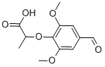 2-(4-ホルミル-2,6-ジメトキシフェノキシ)プロパン酸 化学構造式
