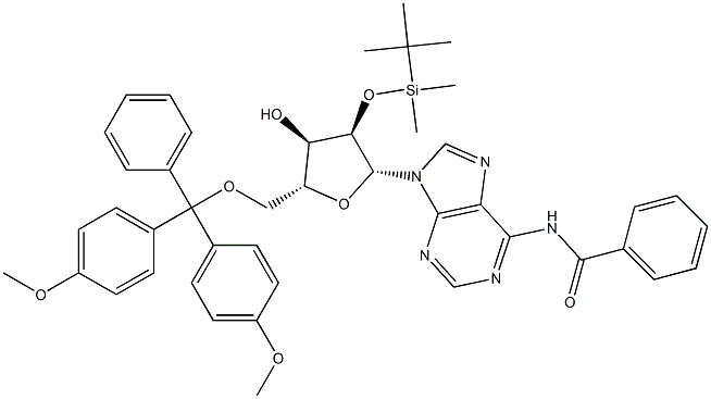 5'-O-DMT-2'-O-TBDMS-N-Bz-Adenosine Struktur
