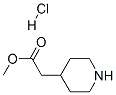 (4-哌啶)乙酸甲酯盐酸盐, 81270-37-3, 结构式