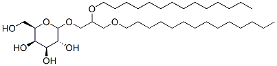 2,3-di-O-tetradecyl-1-O-(galactopyranosyl)glycerol Struktur