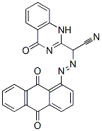 alpha-[(9,10-dihydro-9,10-dioxo-1-anthryl)azo]-1,4-dihydro-4-oxoquinazoline-2-acetonitrile Struktur