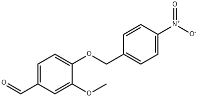 3-甲氧基-4-(4-硝基-苄氧基)-苯甲醛, 81307-09-7, 结构式