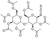 4-O-(2,3,4,6-四-O-乙酰基-BETA-D-吡喃葡萄糖基)-BETA-D-吡喃葡萄糖基异硫氰酸酯 2,3,6-三乙酸酯, 81319-58-6, 结构式