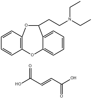 (+-)-N,N-Diethyl-11H-dibenzo(b,e)(1,4)dioxepin-11-ethanamine Struktur