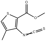 3-イソチオシアナト-4-メチルチオフェン-2-カルボン酸メチル 化学構造式