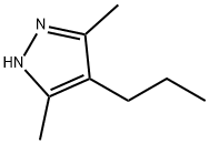 3,5-ジメチル-4-プロピル-1H-ピラゾール 化学構造式
