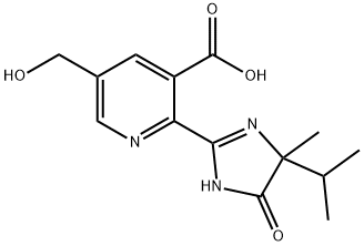 5-(hydroxymethyl)-2-(4-methyl-5-oxo-4-propan-2-yl-1H-imidazol-2-yl)pyridine-3-carboxylic acid
|5-(hydroxymethyl)-2-(4-methyl-5-oxo-4-propan-2-yl-1H-imidazol-2-yl)pyridine-3-carboxylic acid
