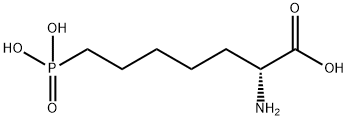 [R,(-)]-2-アミノ-7-ホスホノヘプタン酸 化学構造式