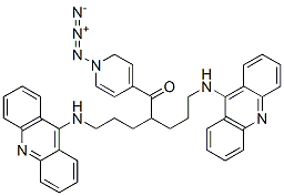 N,N'-bis(9-acridinyl)-4-aza-4-(4-azidobenzoyl)-1,7-diaminoheptane Structure