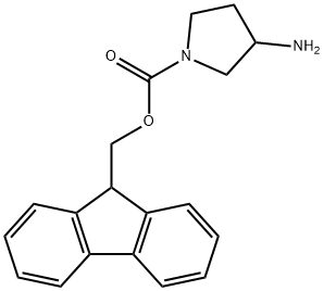 1-N-FMOC-3-AMINOPYRROLIDINE 结构式