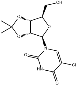 5-Chloro-2',3'-O-isopropylidene-D-uridine Struktur