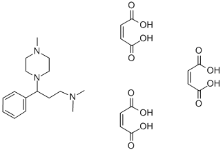 1-Piperazinepropanamine, gamma-phenyl-N,N,4-trimethyl-, (Z)-2-butenedi oate (1:3) Structure