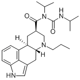 (8-beta)-N-(1-Methylethyl)-N-(((1-methylethyl)amino)carbonyl)-6-propyl ergoline-8-carboxamide Structure