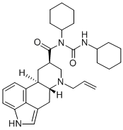 (8-beta)-N-Cyclohexyl-N-((cyclohexylamino)carbonyl)-6-(2-propenyl)ergo line-8-carboxamide Structure