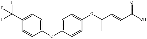 (E)-(+-)-4-(4-(4-(trifluoromethyl)phenoxy)phenoxy)-2-pentenoic acid Structure
