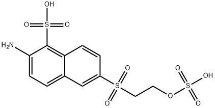 6-beta-乙基砜基硫酸酯-2-萘胺-1-磺酸, 81417-89-2, 结构式