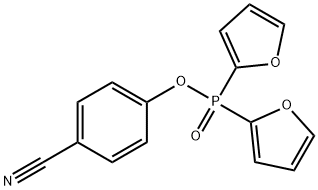 4-Cyanophenyl di-2-furanylphosphinate Structure