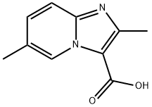 2,6-二甲基咪唑并[1,2-A]吡啶-3-羧酸,81438-52-0,结构式