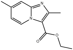 2,7-ジメチルイミダゾ[1,2-A]ピリジン-3-カルボン酸エチル 化学構造式