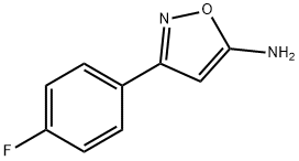 5-アミノ-3-(4-フルオロフェニル)イソオキサゾール 化学構造式