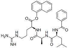 benzoylleucyl-alanyl-arginine-alpha-naphthylester 结构式