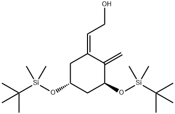 (Z)-2-((3S,5R)-3,5-bis((tert-butyldiMethylsilyl)oxy)-2-Methylenecyclohexylidene)ethanol 化学構造式